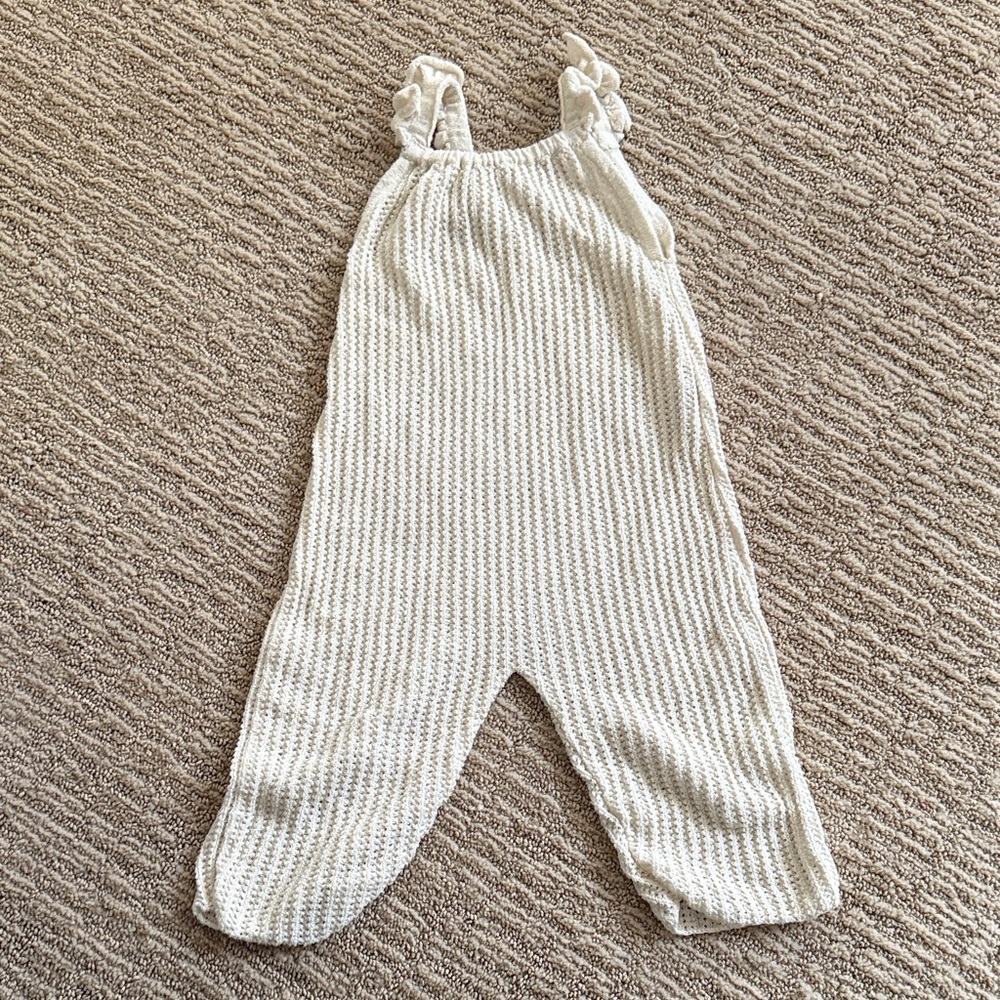 Zara Cream Knit 12-18 Month Romper